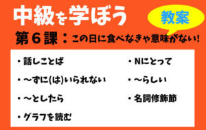 中級を学ぼう - 中級前期 第6課:この日に食べなきゃ意味がない!