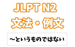 【JLPT N2】文法・例文:〜というものではない