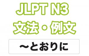 【JLPT N3】文法・例文:〜とおりに