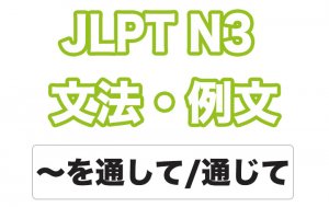 【JLPT N3】文法・例文:~を通して / 通じて(期間)