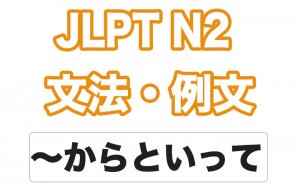 【JLPT N2】文法・例文:〜からといって