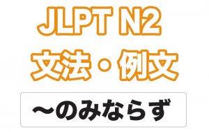【JLPT N2】文法・例文:〜のみならず