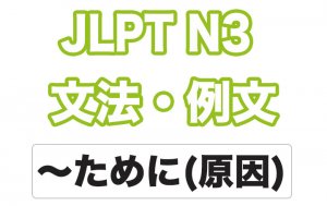 【JLPT N3】文法・例文:〜ために(原因)