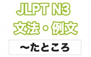 【JLPT N3】文法・例文:Vたところ