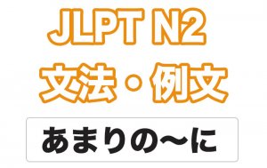 【JLPT N2】文法・例文:あまりの〜に / あまりの〜で
