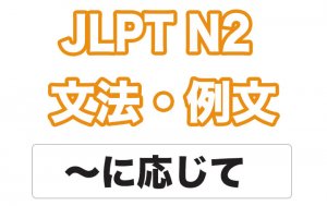 【JLPT N2】文法・例文:〜に応じて