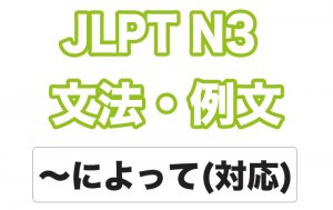 【JLPT N3】文法・例文:〜によって(対応)