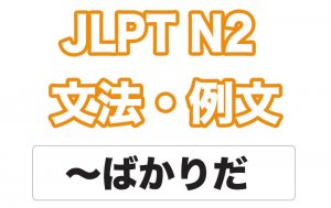 【JLPT N２】文法・例文：〜ばかりだ