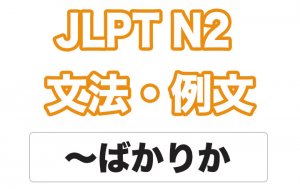 【JLPT N２】文法・例文：〜ばかりか