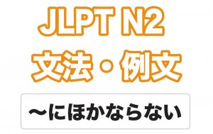 【JLPT N2】文法・例文:〜にほかならない