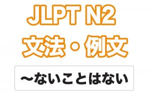 【JLPT N2】文法・例文:〜ないことはない / 〜ないこともない