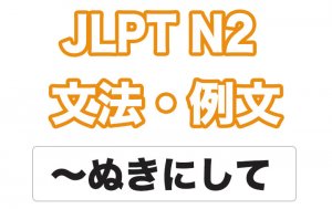 【JLPT N2】文法・例文:〜ぬきにして / 〜ぬきで