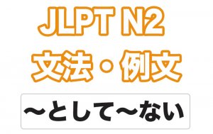 【JLPT N2】文法・例文:〜として〜ない