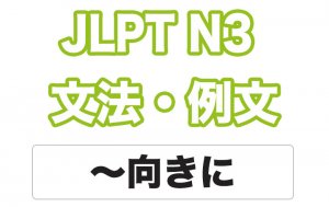 【JLPT N3】文法・例文:〜むきに