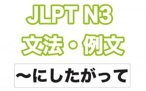 【JLPT N3】文法・例文:〜にしたがって