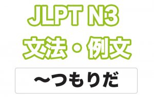 【JLPT N３】文法・例文：〜つもりだ（実際とは異なる）