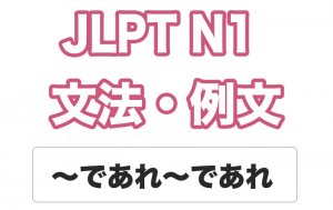 【JLPT N1】文法・例文:〜であれ〜であれ