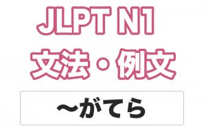 【JLPT N１】文法・例文：〜がてら
