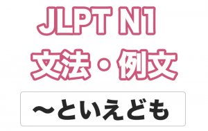 【JLPT N1】文法・例文:〜といえども