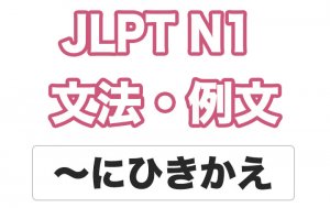 【JLPT N1】文法・例文:〜にひきかえ