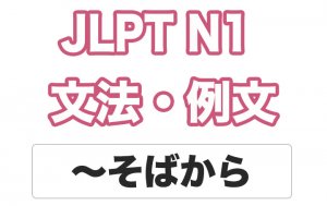 【JLPT N1】文法・例文:〜そばから