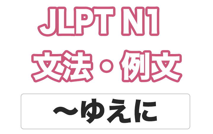【JLPT N１】文法・例文：〜ゆえに