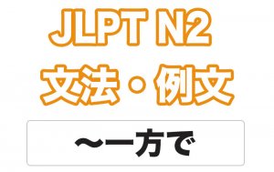 【JLPT N2】文法・例文:〜一方で