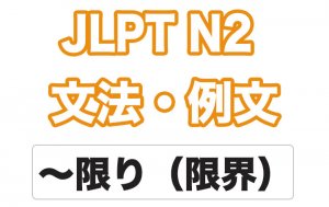 【JLPT N2】文法・例文:〜限り(限界)