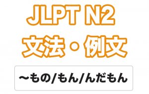 【JLPT N2】文法・例文:〜もの / ~もん / 〜んだもん