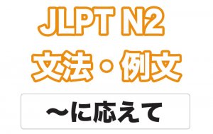 【JLPT N2】文法・例文:〜に応えて