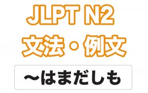 【JLPT N2】文法・例文:〜はまだしも / 〜ならまだしも