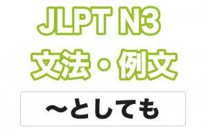 【JLPT N3】文法・例文:〜としても / 〜としたって
