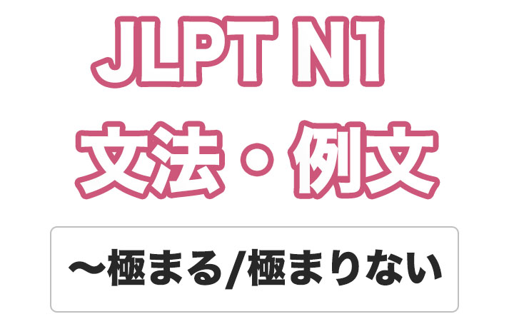 【JLPT N１】文法・例文：〜極まる /  〜極まりない