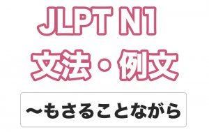 【JLPT N1】文法・例文:〜もさることながら