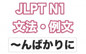 【JLPT N1】文法・例文:〜んばかりに