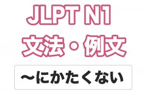 【JLPT N1】文法・例文:〜にかたくない