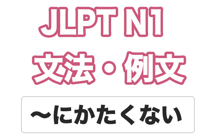 【JLPT N１】文法・例文：〜にかたくない