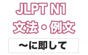 JLPT N１】文法・例文：〜に即して - 日本語NET