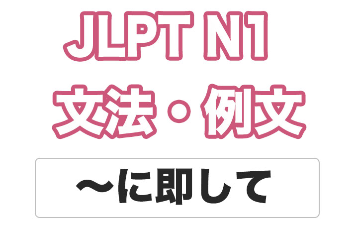 【JLPT N１】文法・例文：〜に即して