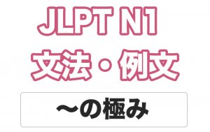 【JLPT N1】文法・例文:〜の極み