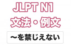 【JLPT N1】文法・例文:〜を禁じ得ない
