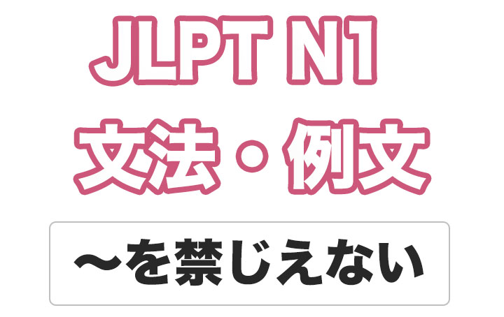 【JLPT N１】文法・例文：〜を禁じ得ない