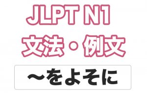 【JLPT N1】文法・例文:〜をよそに
