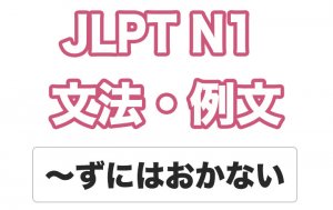 【JLPT N1】文法・例文:〜ずにはおかない / 〜ではおかない