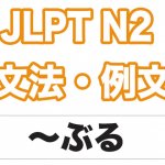 【JLPT N2】文法・例文:〜ぶる
