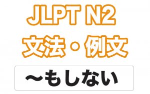 【JLPT N2】文法・例文:〜もしない
