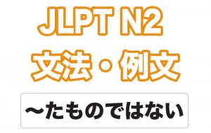 【JLPT N2】文法・例文:〜たものではない