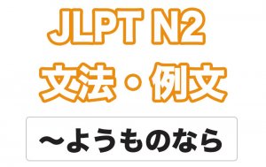 【JLPT N2】文法・例文:〜ようものなら