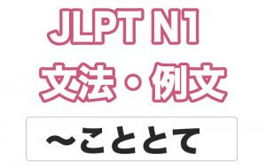 【JLPT N１】文法・例文：〜こととて