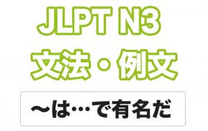 【JLPT N3】文法・例文:〜は・・・で有名だ